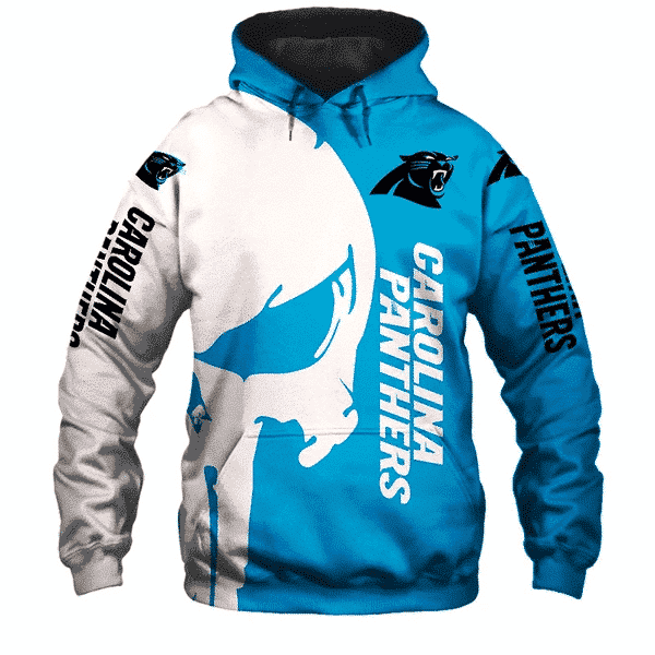 Buildercar - Carolina Panthers Punisher NFL Unisex 3D Hoodie