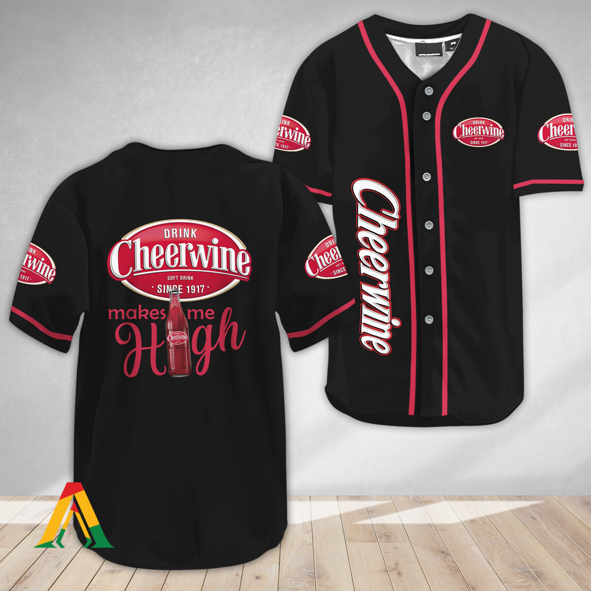 Buildercar - Cheerwine Make Me High Baseball Jersey