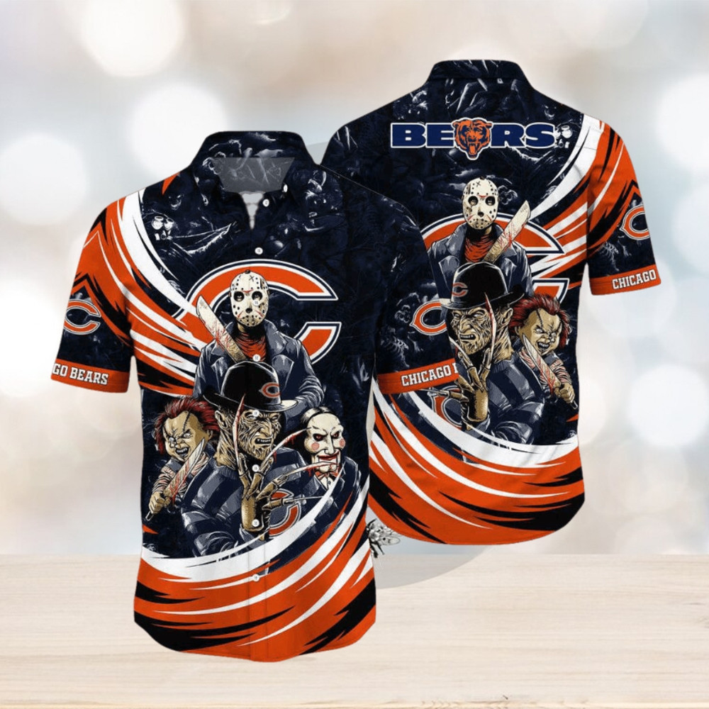 Buildercar - Chicago Bears NFL Halloween Horror Movies Hawaiian Shirt