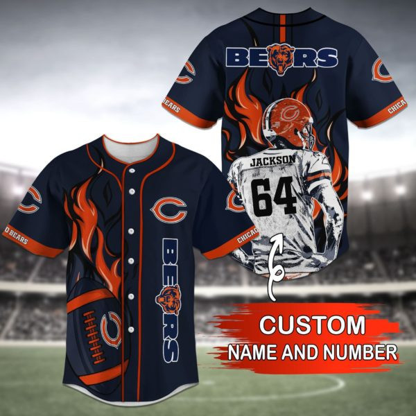 Buildercar - Chicago Bears Personalized Baseball Jersey