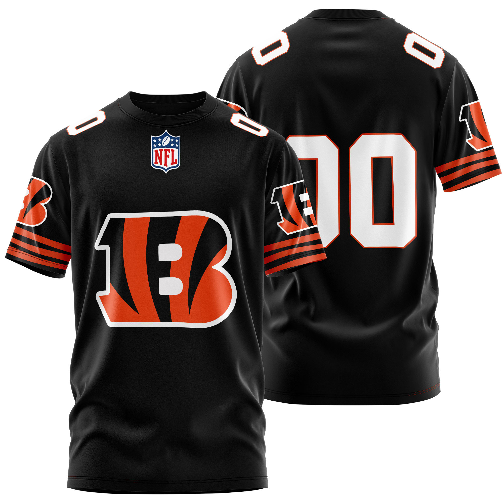 Buildercar - Cincinnati Bengals Custom Name And Number T-shirt