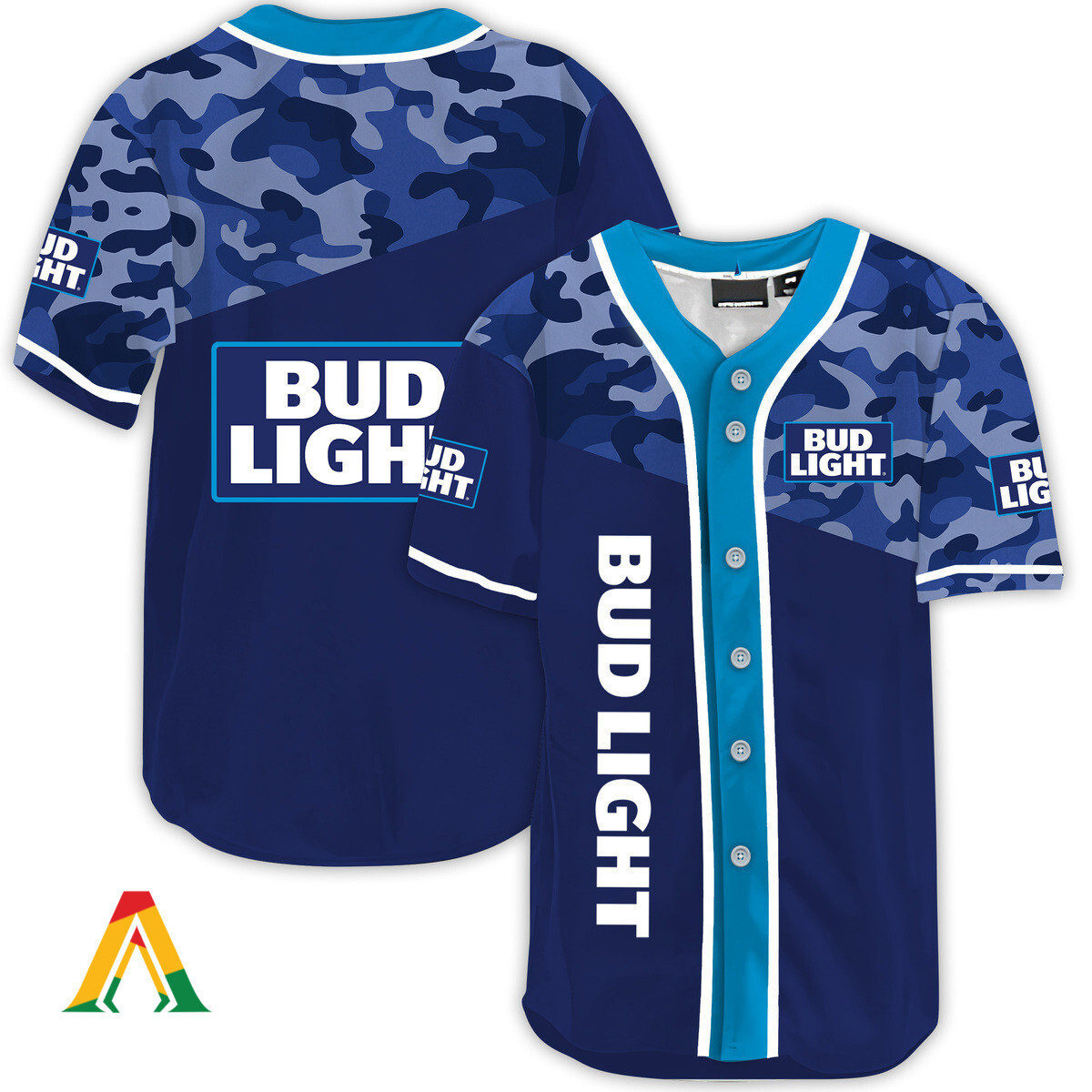 Buildercar - Classic Camouflage Bud Light Baseball Jersey