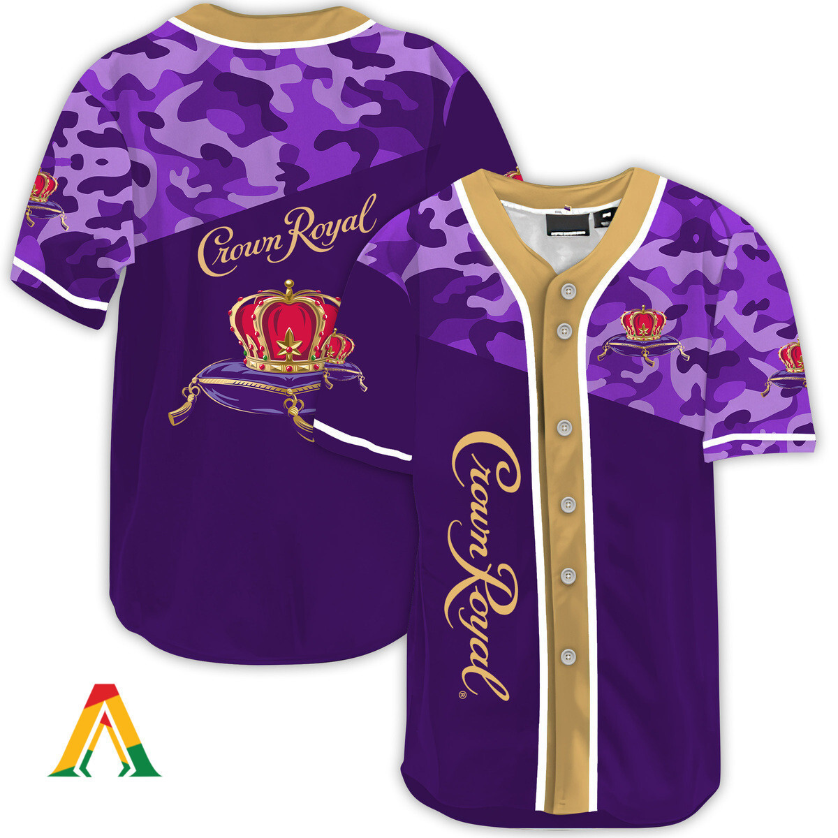 Buildercar - Classic Camouflage Crown Royal Baseball Jersey