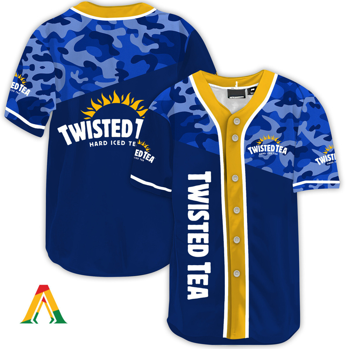 Buildercar - Classic Camouflage Twisted Tea Baseball Jersey