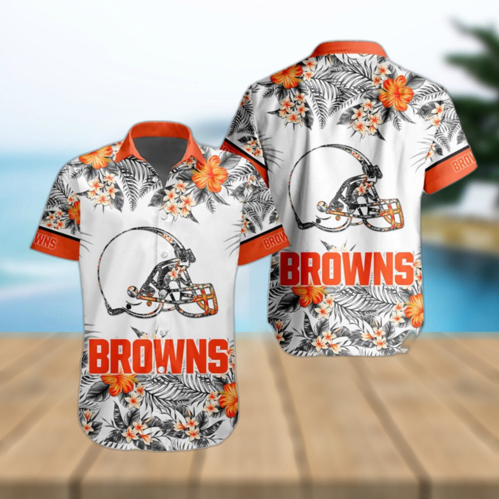 Buildercar - Cleveland Browns NFL Special Floral Tropical Hawaiian Shirt