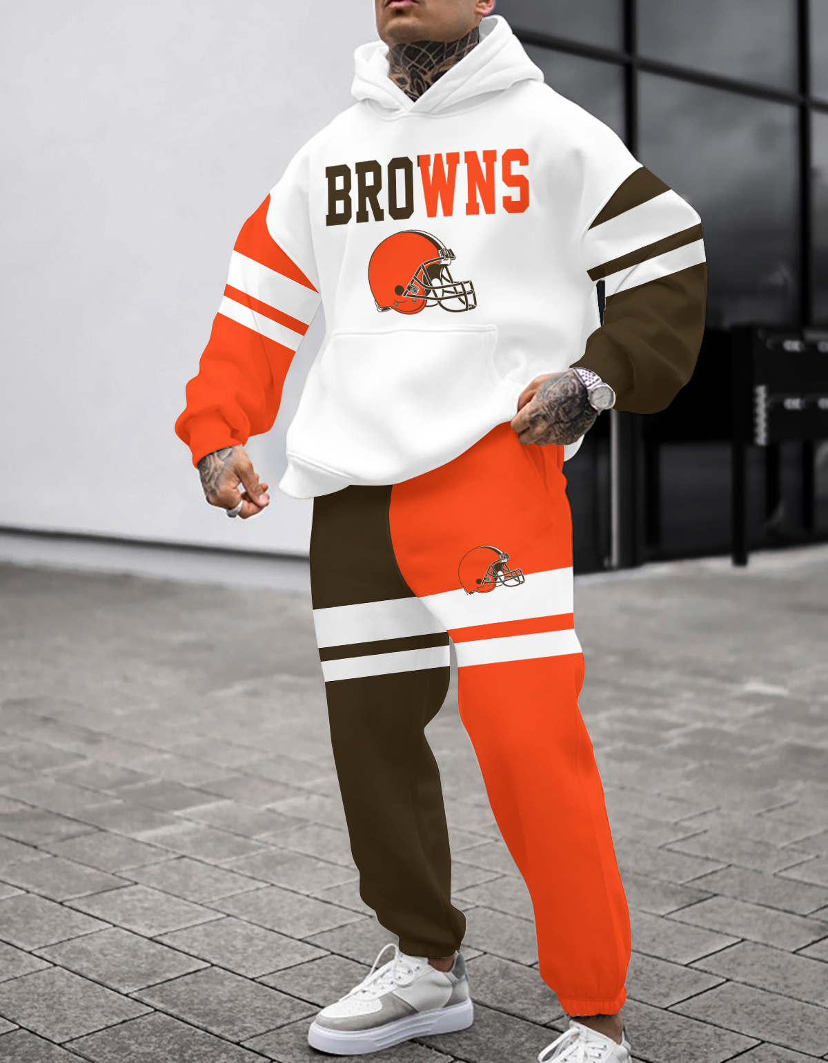Buildercar - Cleveland Browns NFL Sport Hoodie Tracksuit Style 17