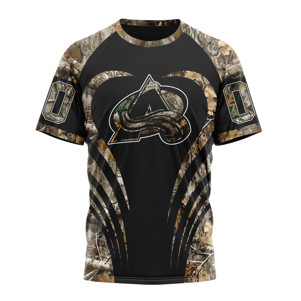 Buildercar - Colorado Avalanche Special Camo Hunting Personalized Name And Number T-Shirt