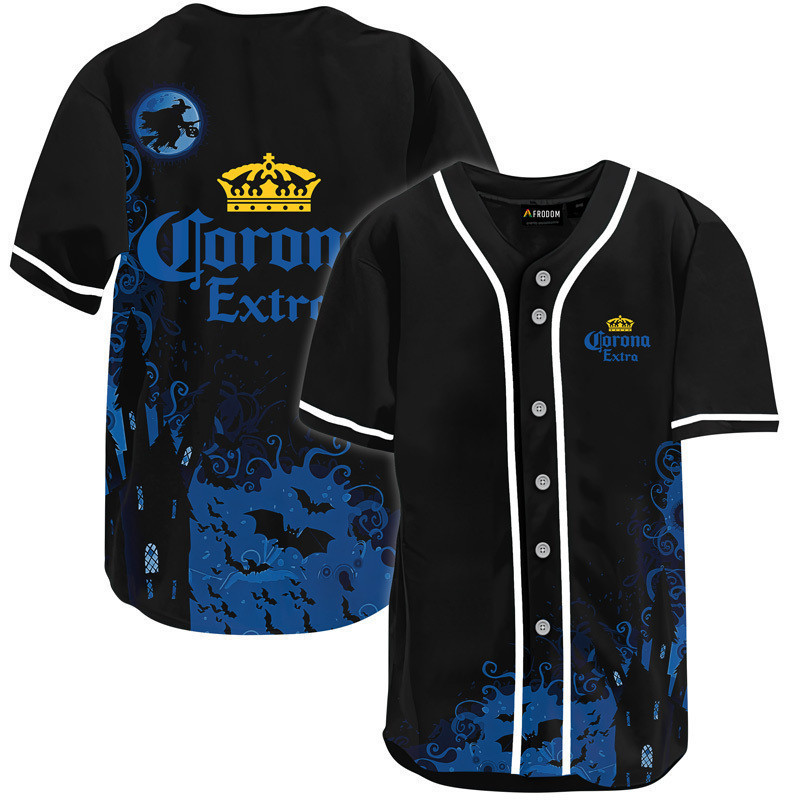 Buildercar - Corona Extra Black Halloween Witch Baseball Jersey