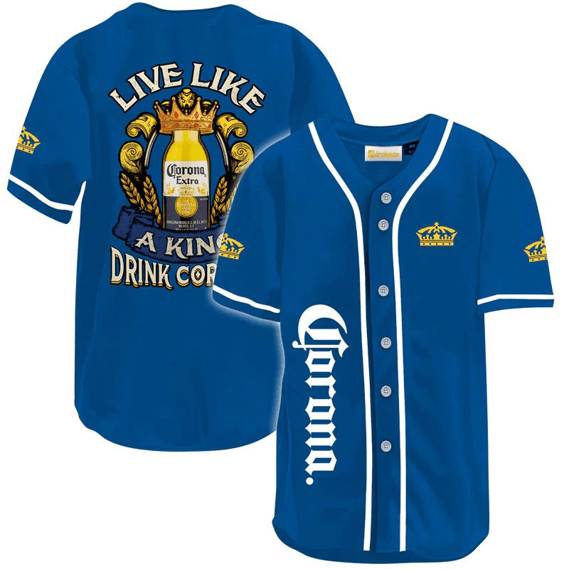 Buildercar - Corona Extra Live Like A King Baseball Jersey