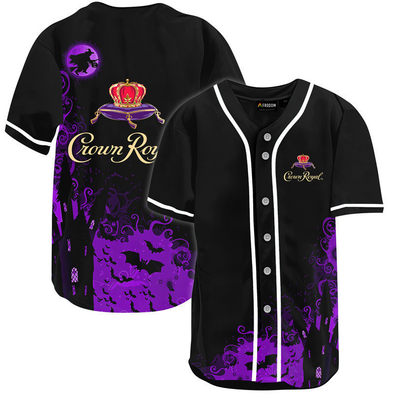 Buildercar - Crown Royal Black Halloween Witch Baseball Jersey