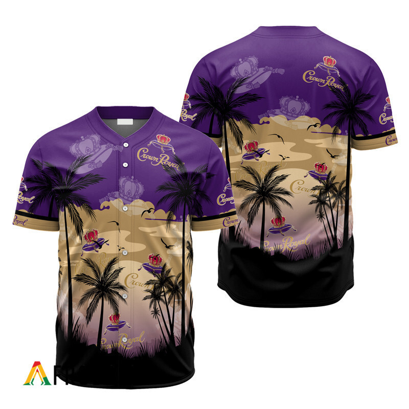 Buildercar - Crown Royal Coconut Trees Baseball Jersey