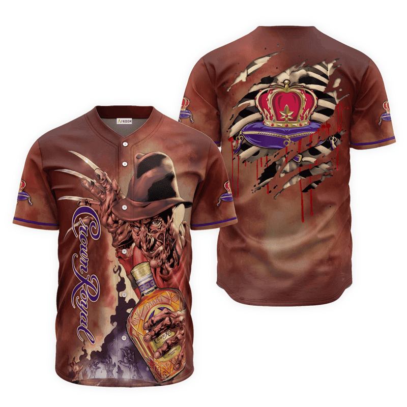 Buildercar - Crown Royal Halloween Freddy Krueger Baseball Jersey