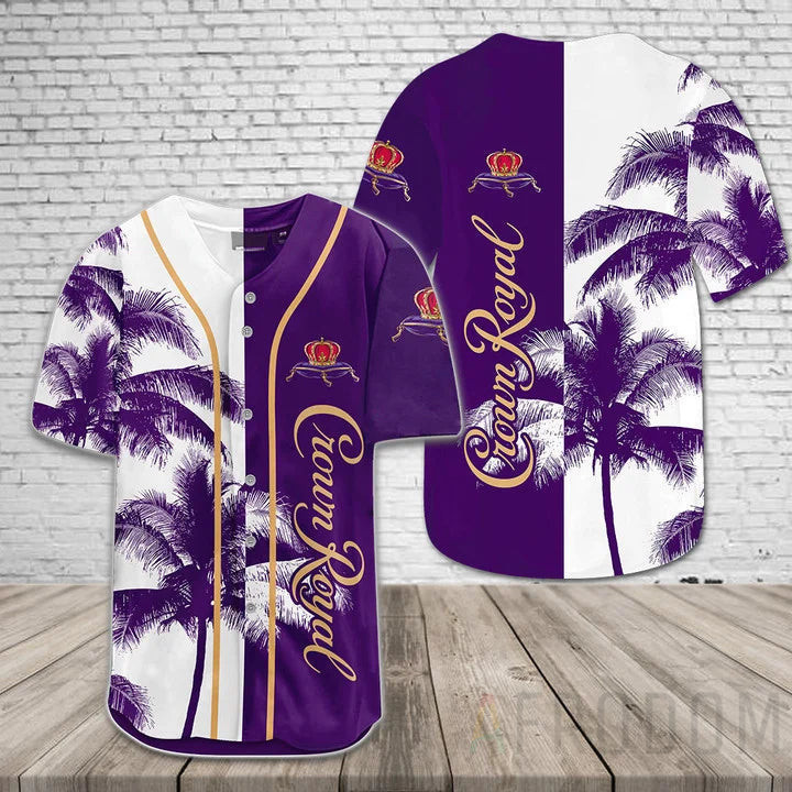 Buildercar - Crown Royal Tropical Coconut Trees Baseball Jersey