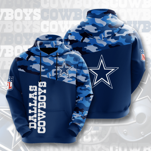 Buildercar - Dallas Cowboys Navy Camo NFL Football Team Hoodie