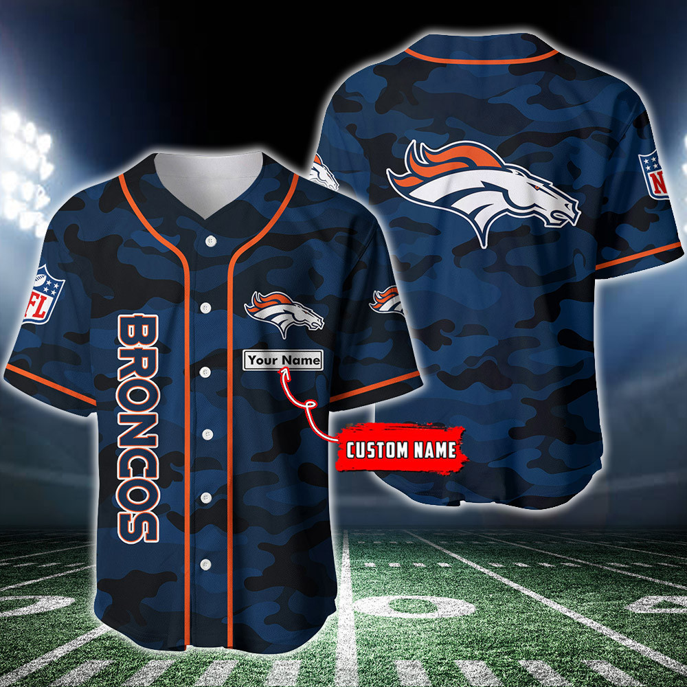 Buildercar - Denver Broncos Personalized Baseball Jersey