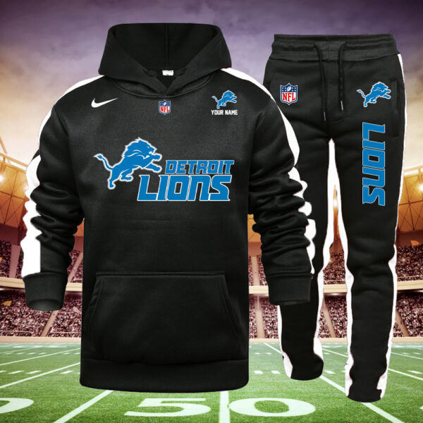 Buildercar - Detroit Lions NFL Team Sport Hoodie Sweatpant Tracksuit