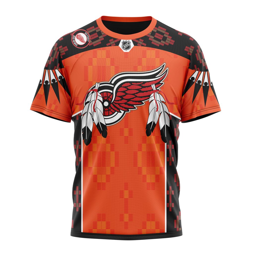 Buildercar - Detroit Red Wings Design Support Child Live Maters Personalized Name And Number T-Shirt