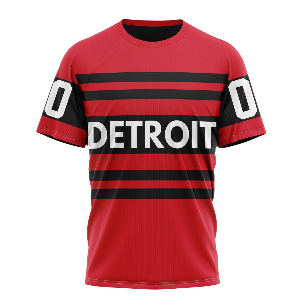 Buildercar - Detroit Red Wings Reverse Retro Kits 2022 Personalized Name And Number T-Shirt