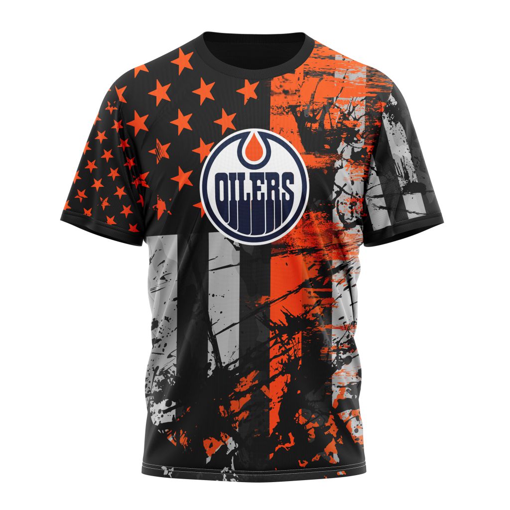 Buildercar - Edmonton Oilers For America Personalized Name And Number T-Shirt