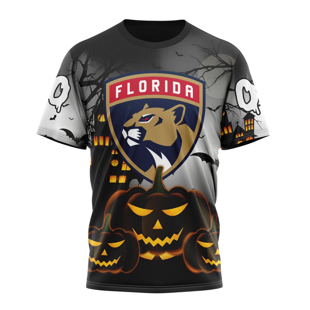 Buildercar - Florida Panthers For Halloween Personalized Name And Number T-Shirt