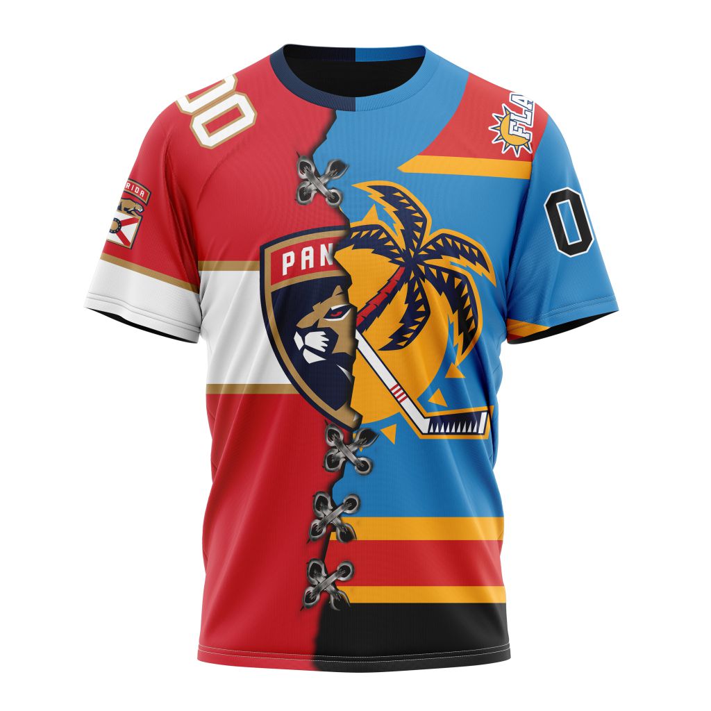 Buildercar - Florida Panthers Special Home Mix Reverse Retro Personalized Kits Personalized Name And Number T-Shirt