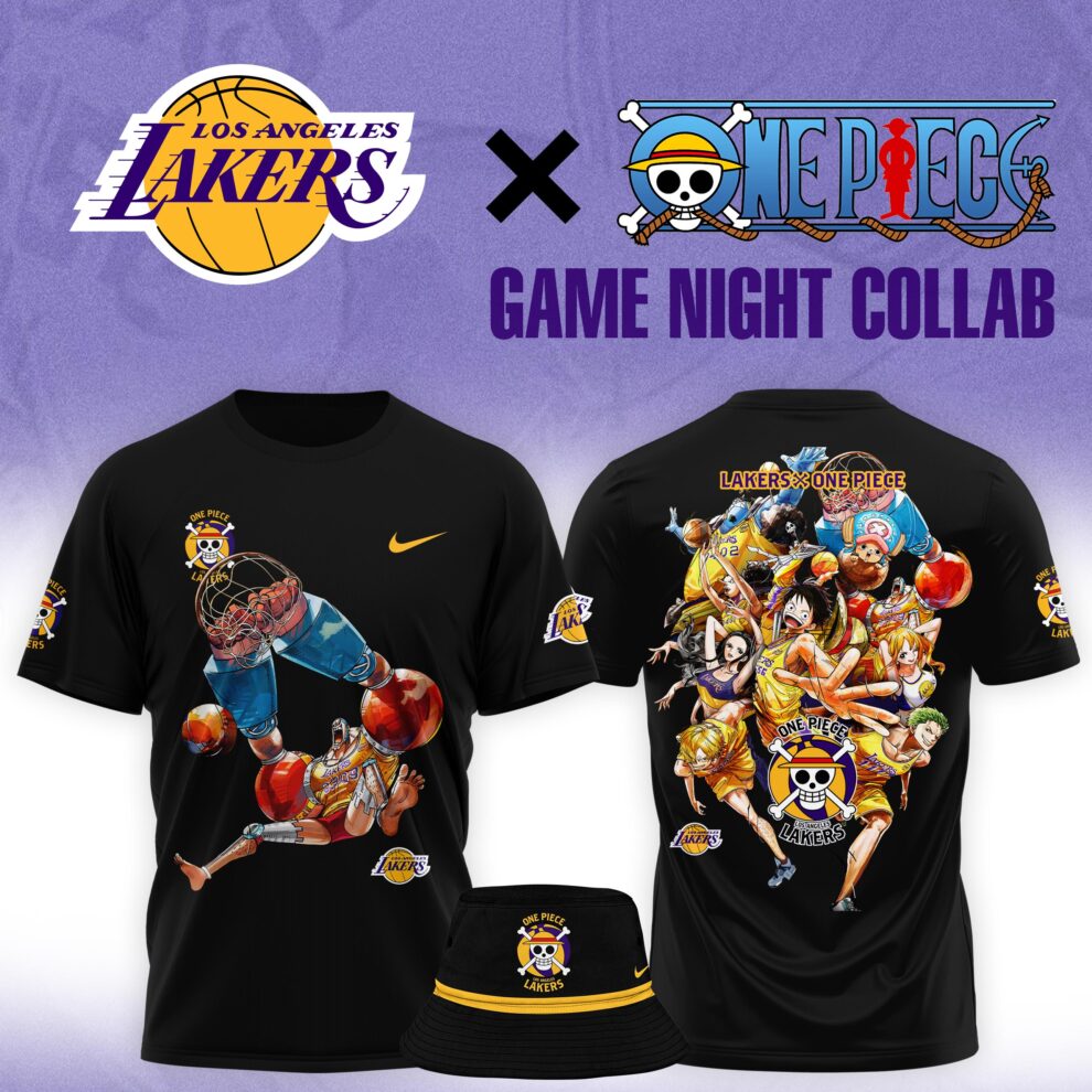 Buildercar - Franky One Piece feat NBA LA Lakers T-Shirt Hoodie Suit