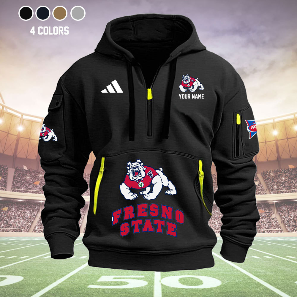 Buildercar - Fresno State Bulldogs Quarter Zip Hoodie