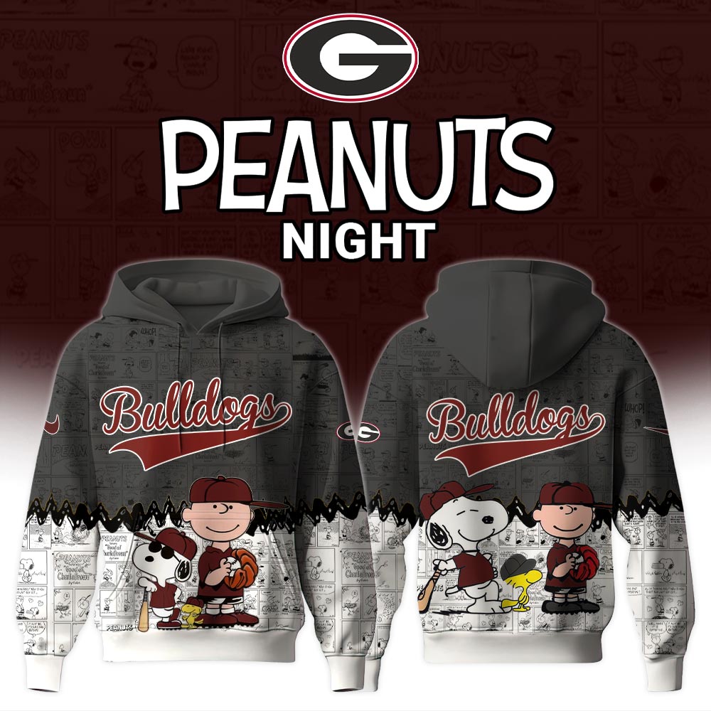 Buildercar - Georgia Bulldogs Celebrating the 75th anniversary of Peanuts NCAA Hoodie Tracksuit