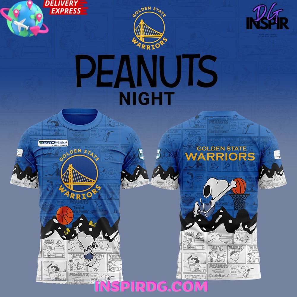 Buildercar - Golden State Warriors Anniversary of Peanuts Special NHL T-shirt