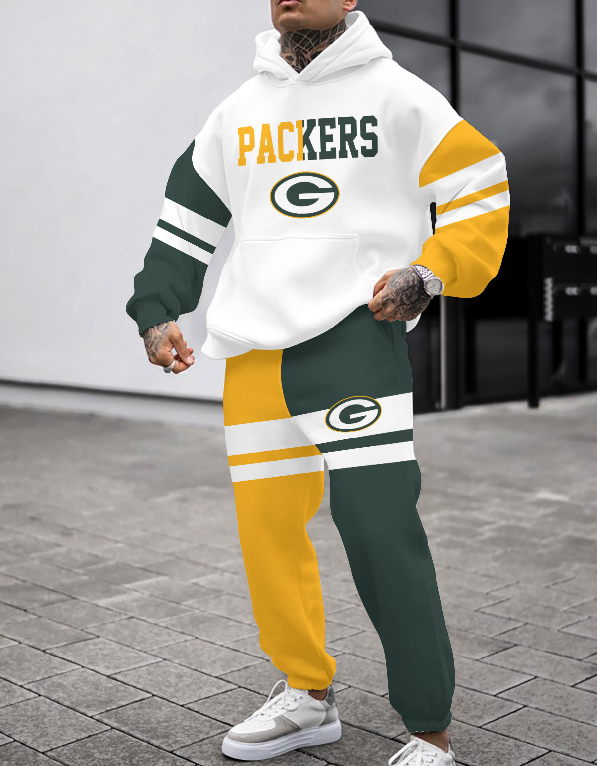 Buildercar - Green Bay Packers NFL Sport Hoodie Tracksuit Style 435