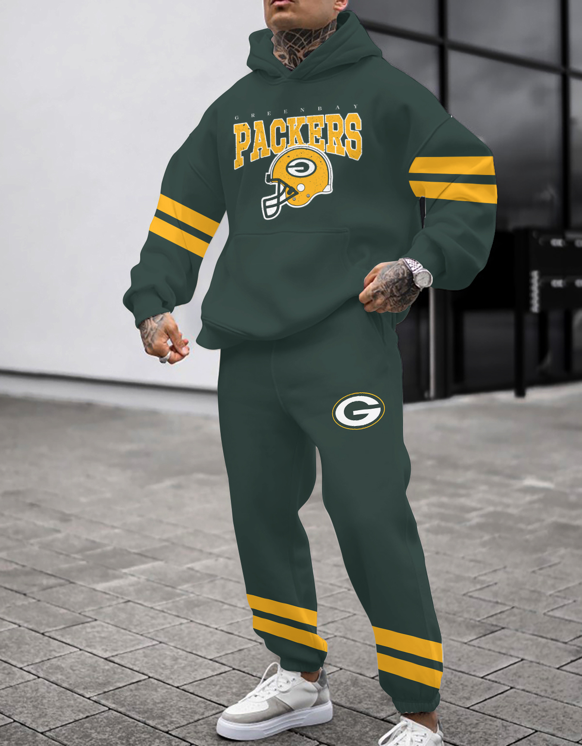 Buildercar - Green Bay Packers NFL Sport Hoodie Tracksuit Style 97