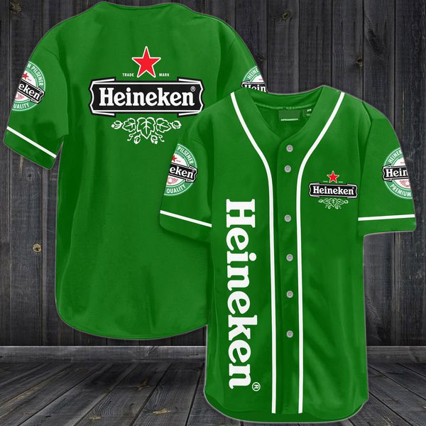 Buildercar - Green Heineken Beer Baseball Jersey