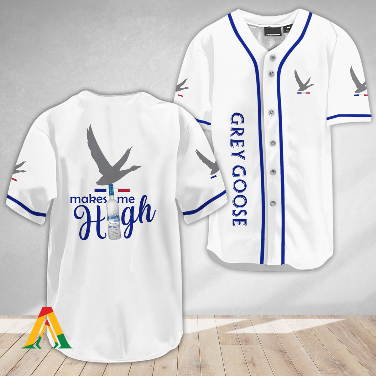 Buildercar - Grey Goose Original Vodka Make Me High Baseball Jersey