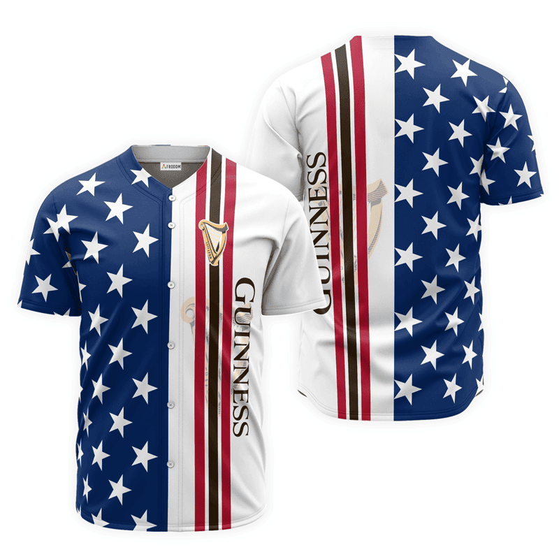 Buildercar - Guinness American Flag Baseball Jersey