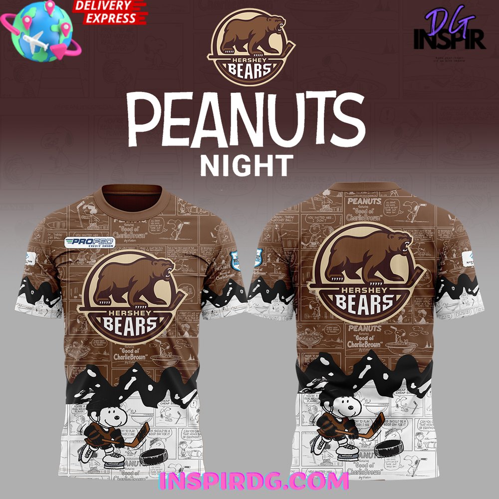 Buildercar - Hershey Bears Anniversary of Peanuts NHL T-shirt