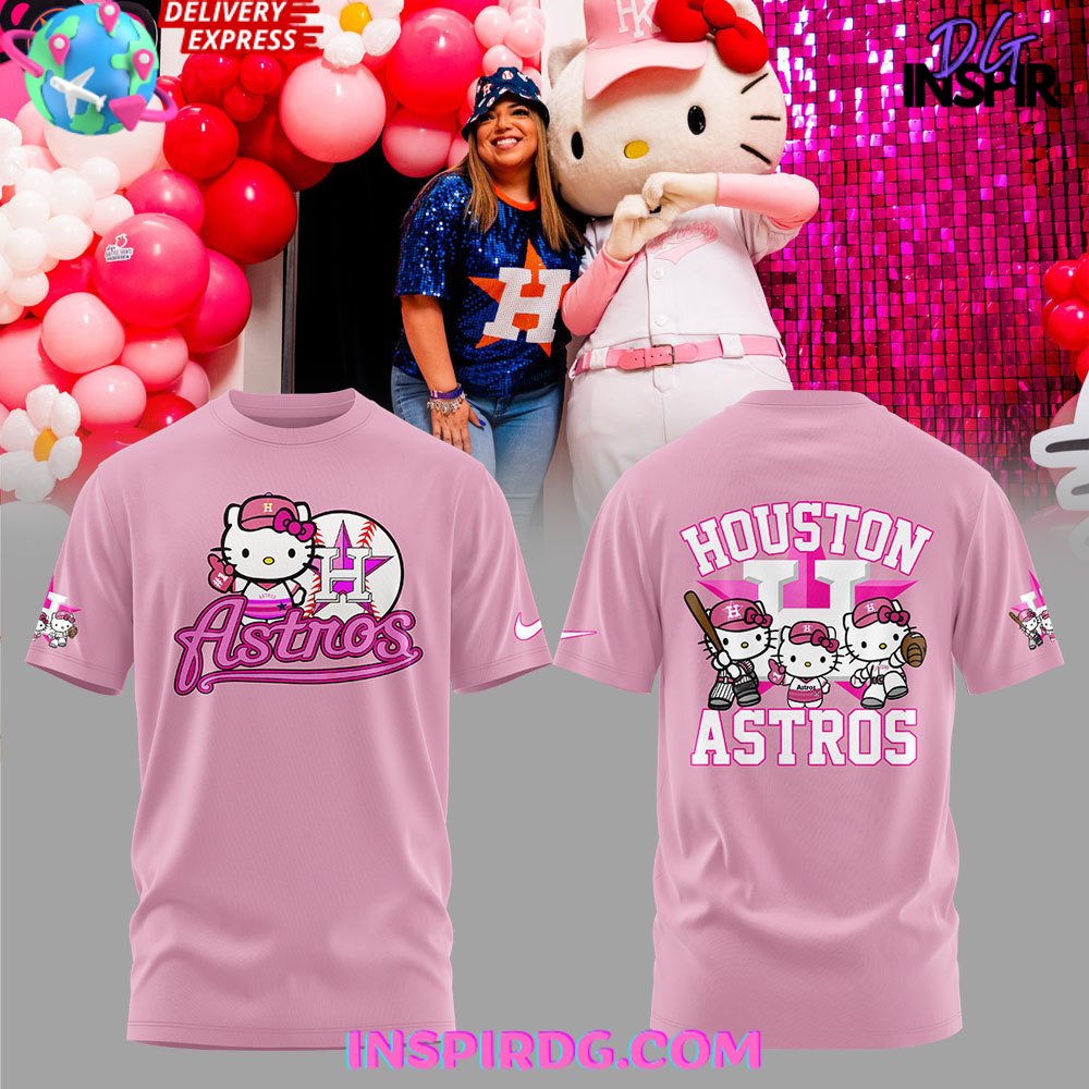 Buildercar - Houston Astros x Hello Kitty NHL T-shirt