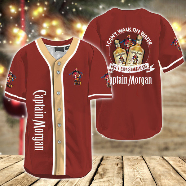 Buildercar - I Can't Walk On Water But I Can Stagger On Captain Morgan Baseball Jersey