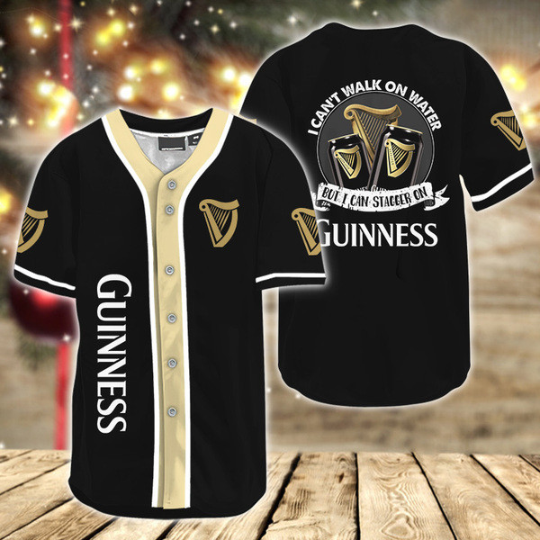 Buildercar - I Can't Walk On Water But I Can Stagger On Guinness Baseball Jersey