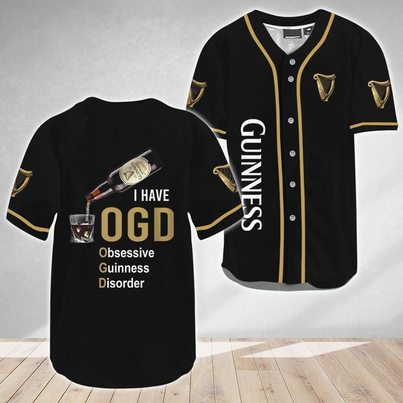 Buildercar - I Have Obsessive Guinness Disorder Baseball Jersey