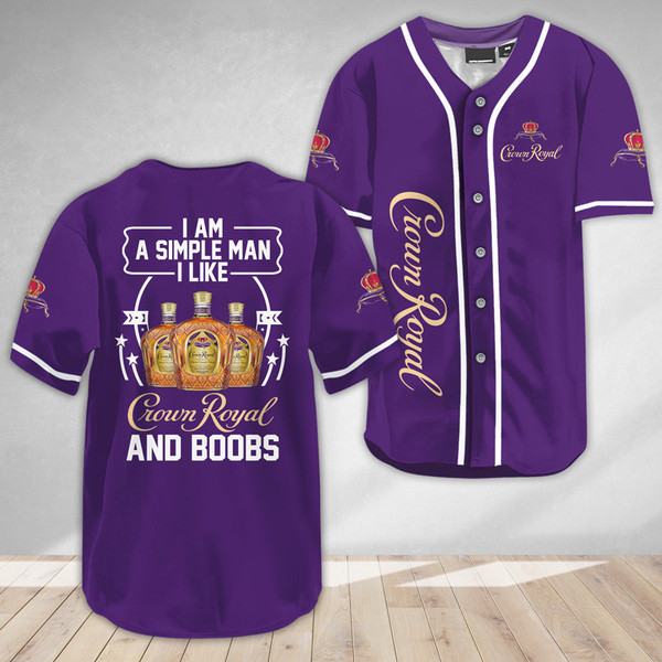 Buildercar - I Like Crown Royal And Boobs Baseball Jersey
