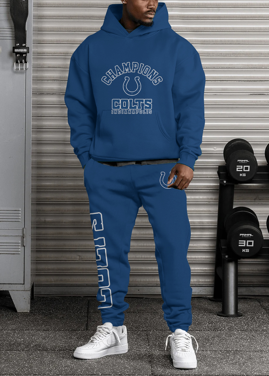 Buildercar - Indianapolis Colts NFL Sport Hoodie Tracksuit Style 342