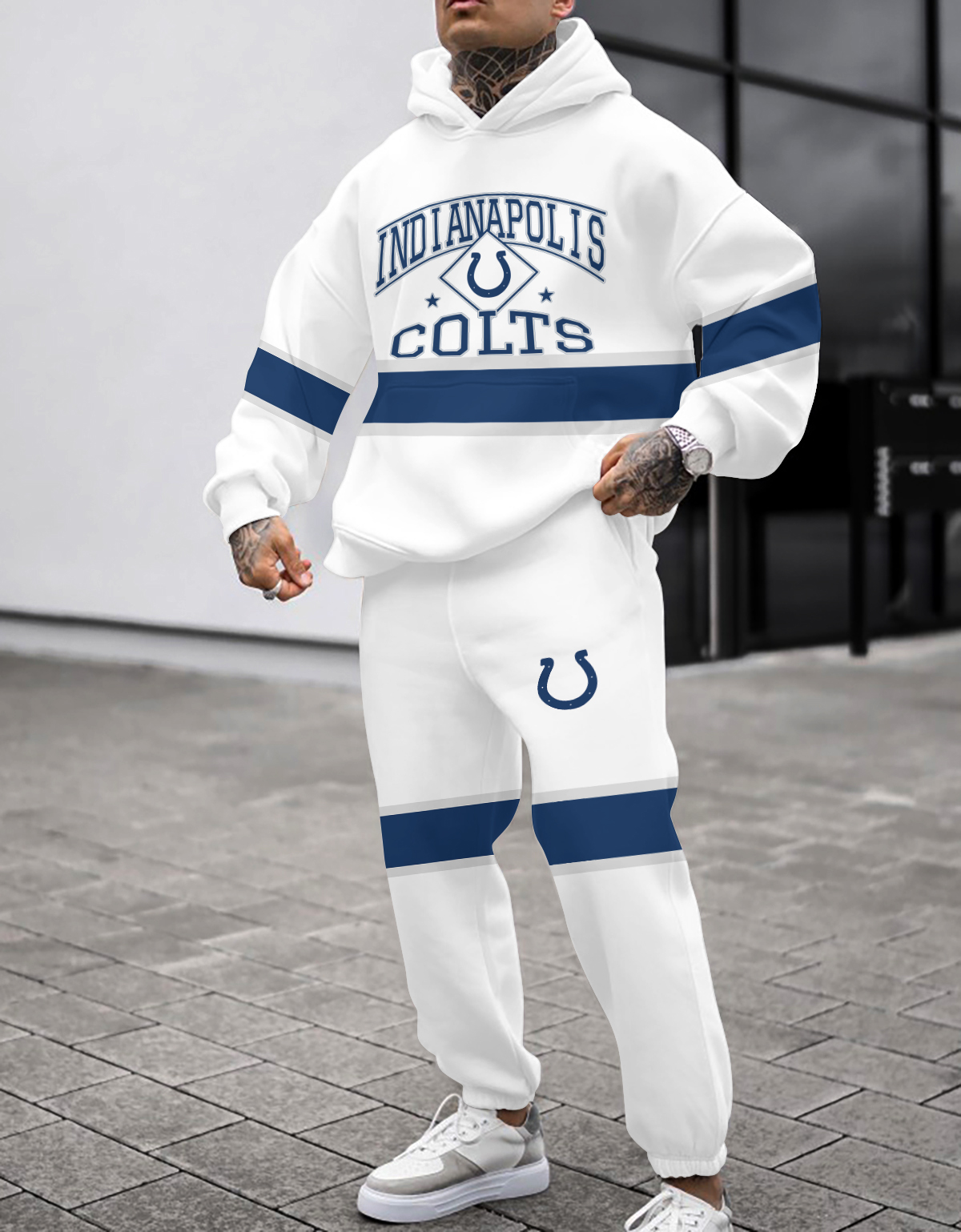 Buildercar - Indianapolis Colts NFL Sport Hoodie Tracksuit Style 385