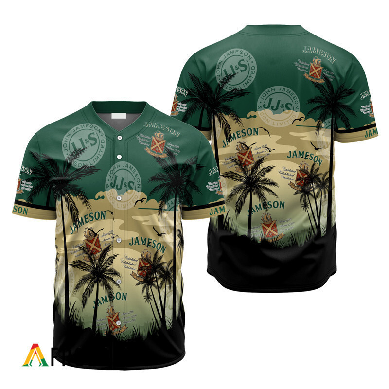 Buildercar - Jameson Coconut Trees Baseball Jersey