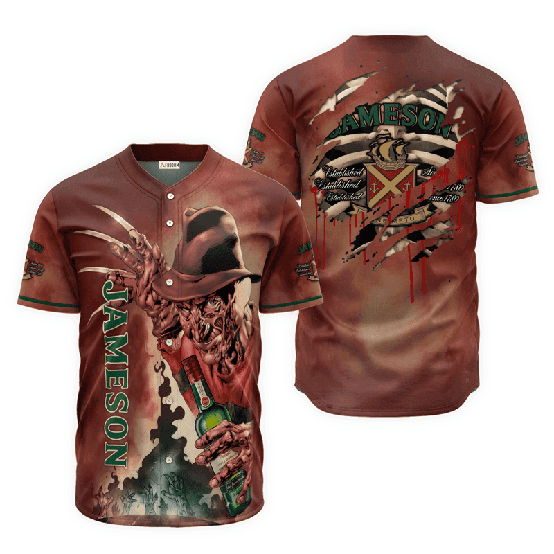 Buildercar - Jameson Halloween Freddy Krueger Baseball Jersey