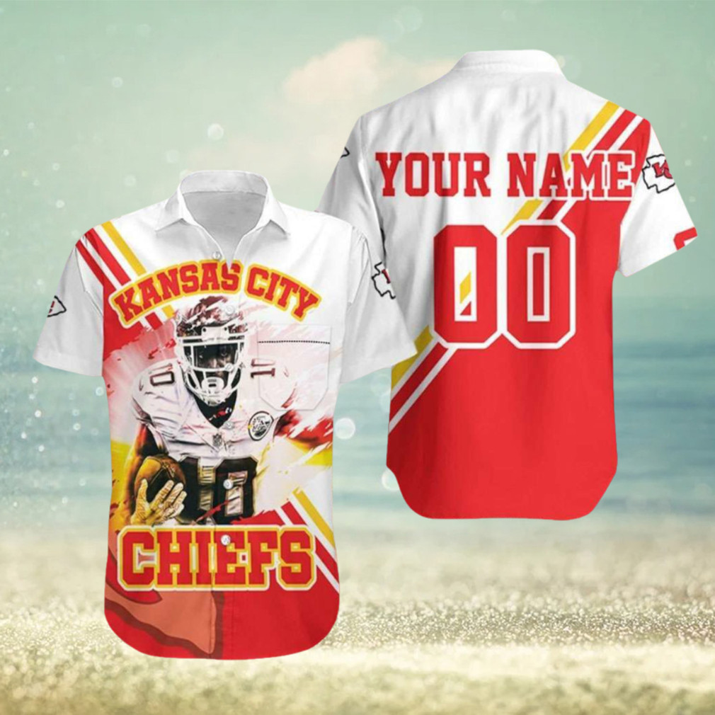 Buildercar - Kansas City Chiefs Custom Name and Number NFL Football Team Hawaiian Shirt