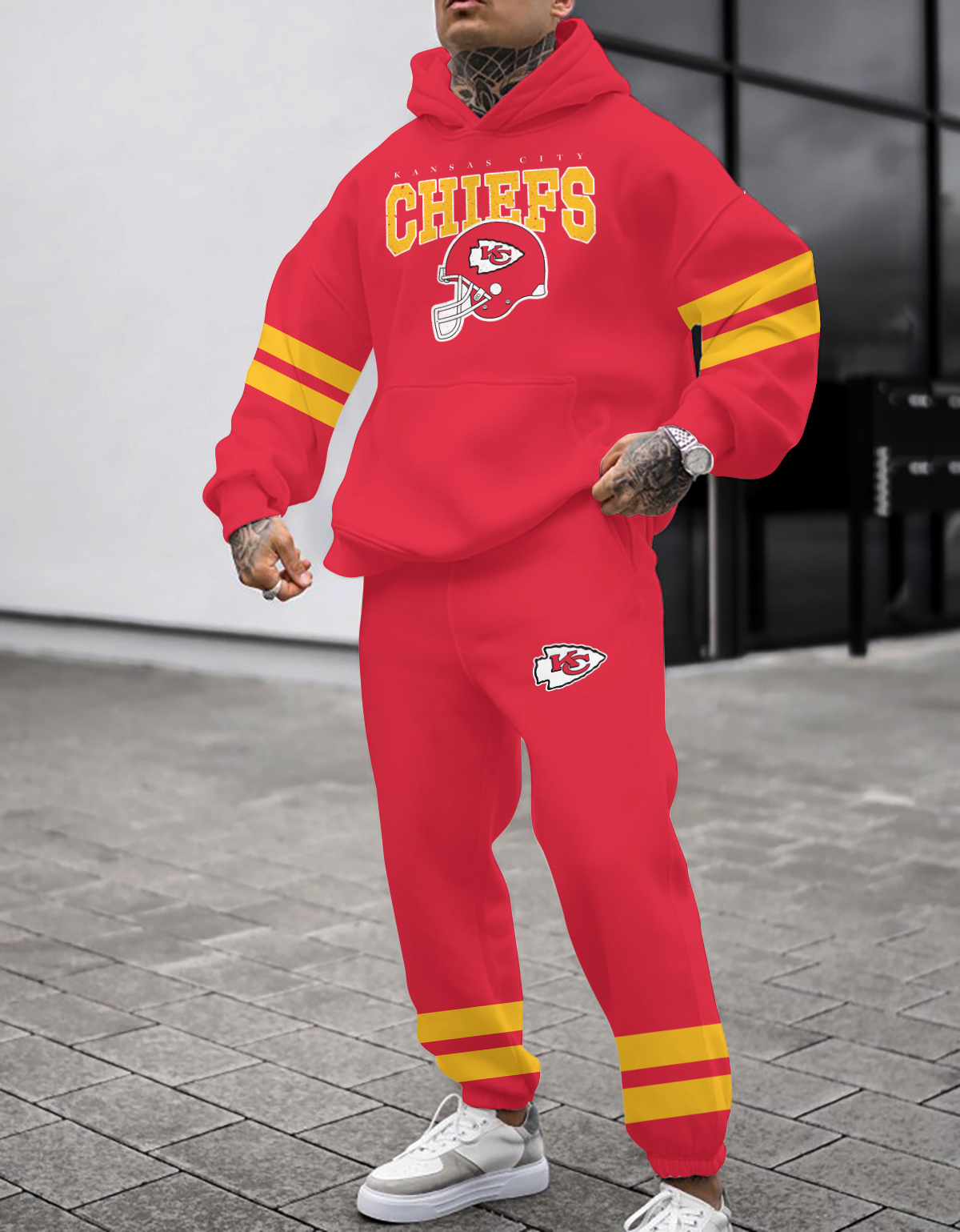Buildercar - Kansas City Chiefs NFL Sport Hoodie Tracksuit Style 122