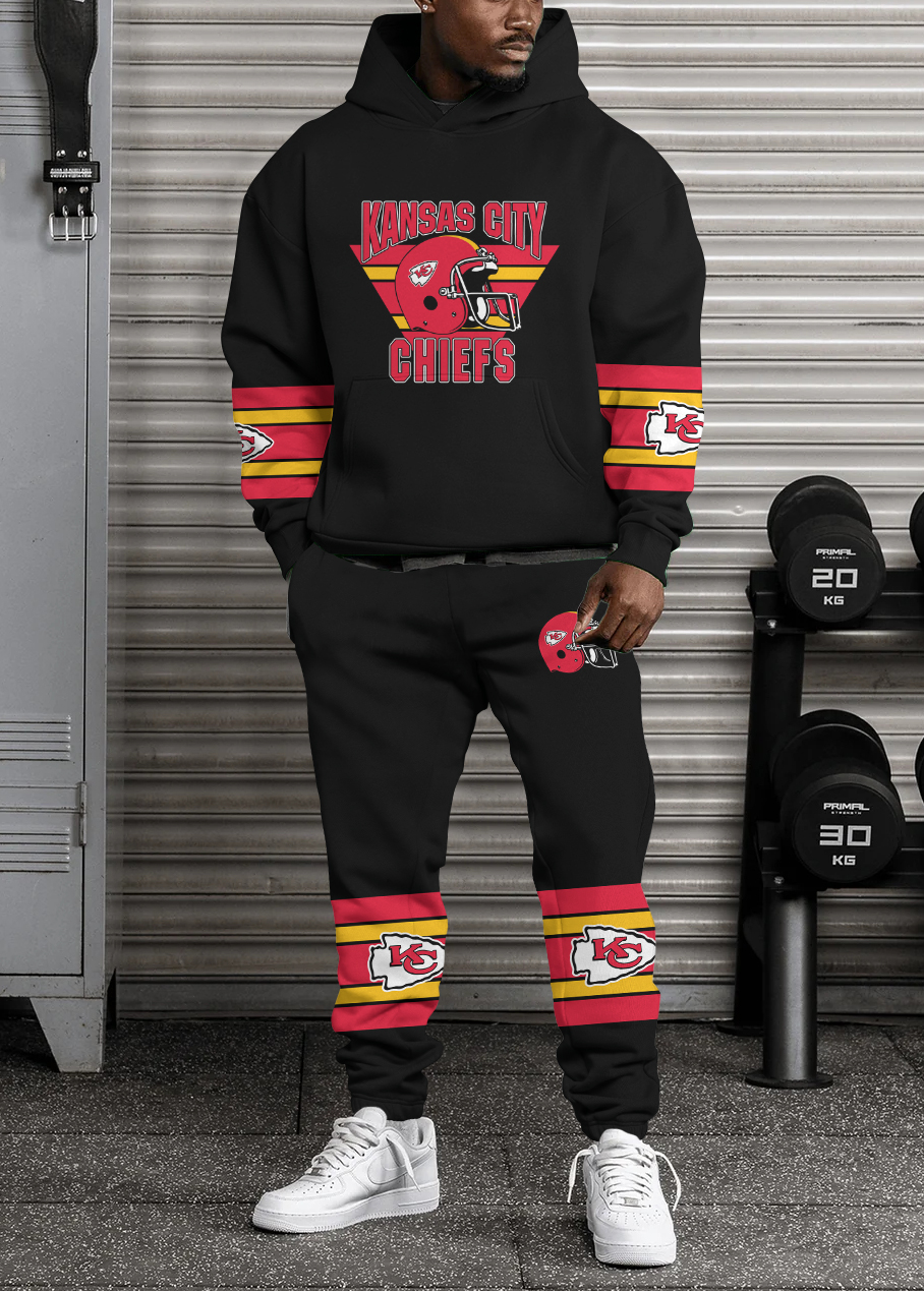 Buildercar - Kansas City Chiefs NFL Sport Hoodie Tracksuit Style 420