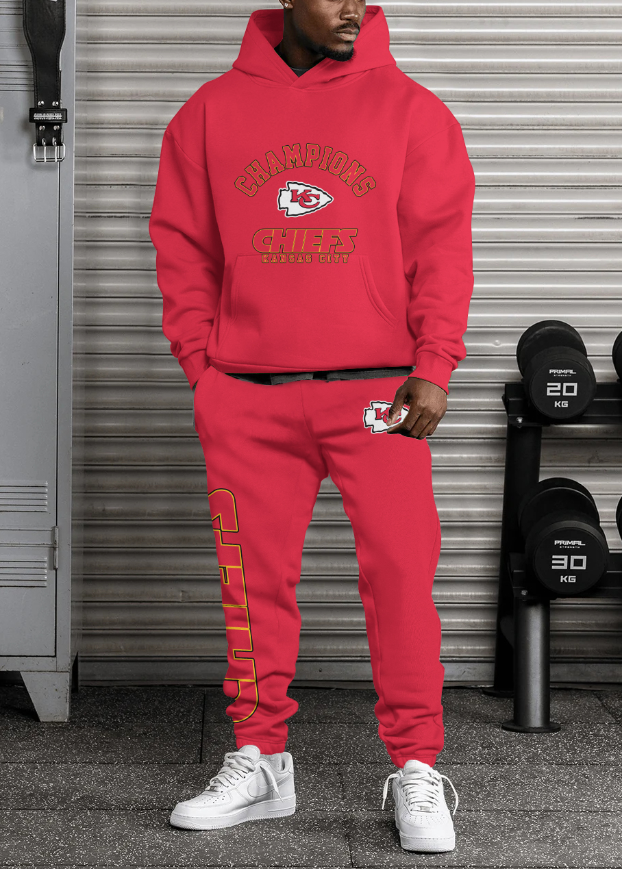 Buildercar - Kansas City Chiefs NFL Sport Hoodie Tracksuit Style 465