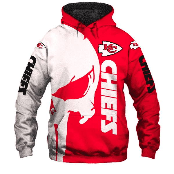 Buildercar - Kansas City Chiefs Punisher NFL Unisex 3D Hoodie