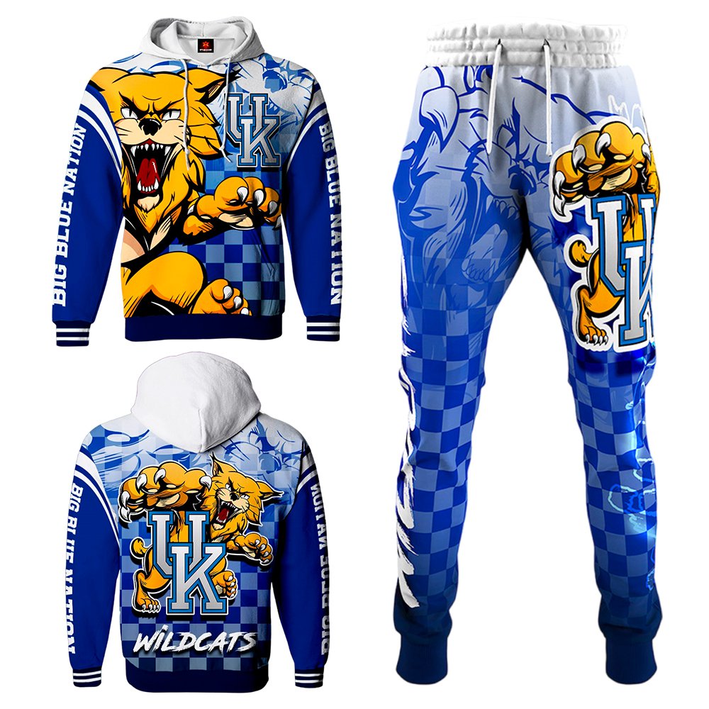 Buildercar - Kentucky Wildcats NCAA Football Team Sport Hoodie Tracksuit